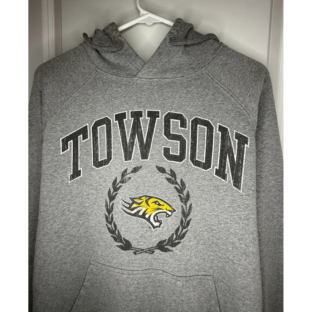 Towson University Tigers College Graphic Champion Hoodie Sweatshirt‎ Men's Small